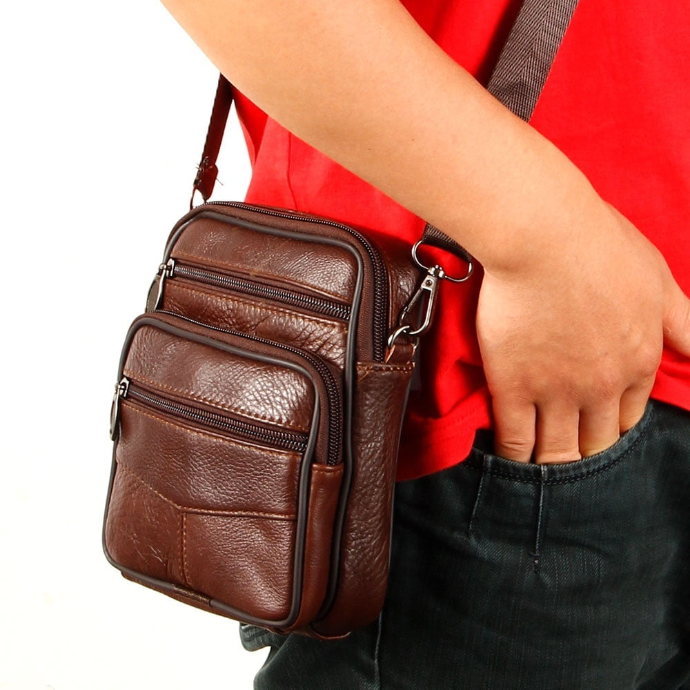 Willstar - Men&#39;s Adjustable Genuine Leather Briefcase Handbag Shoulder Messenger Bag Purse ...