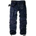 thumbnail image 4 of Juicy Trendz Men’s Cargo Pants with Multi Pockets, Cotton Work Trousers, Outdoor Casual Jogger Pants for Men Navy W30-L30, 4 of 6
