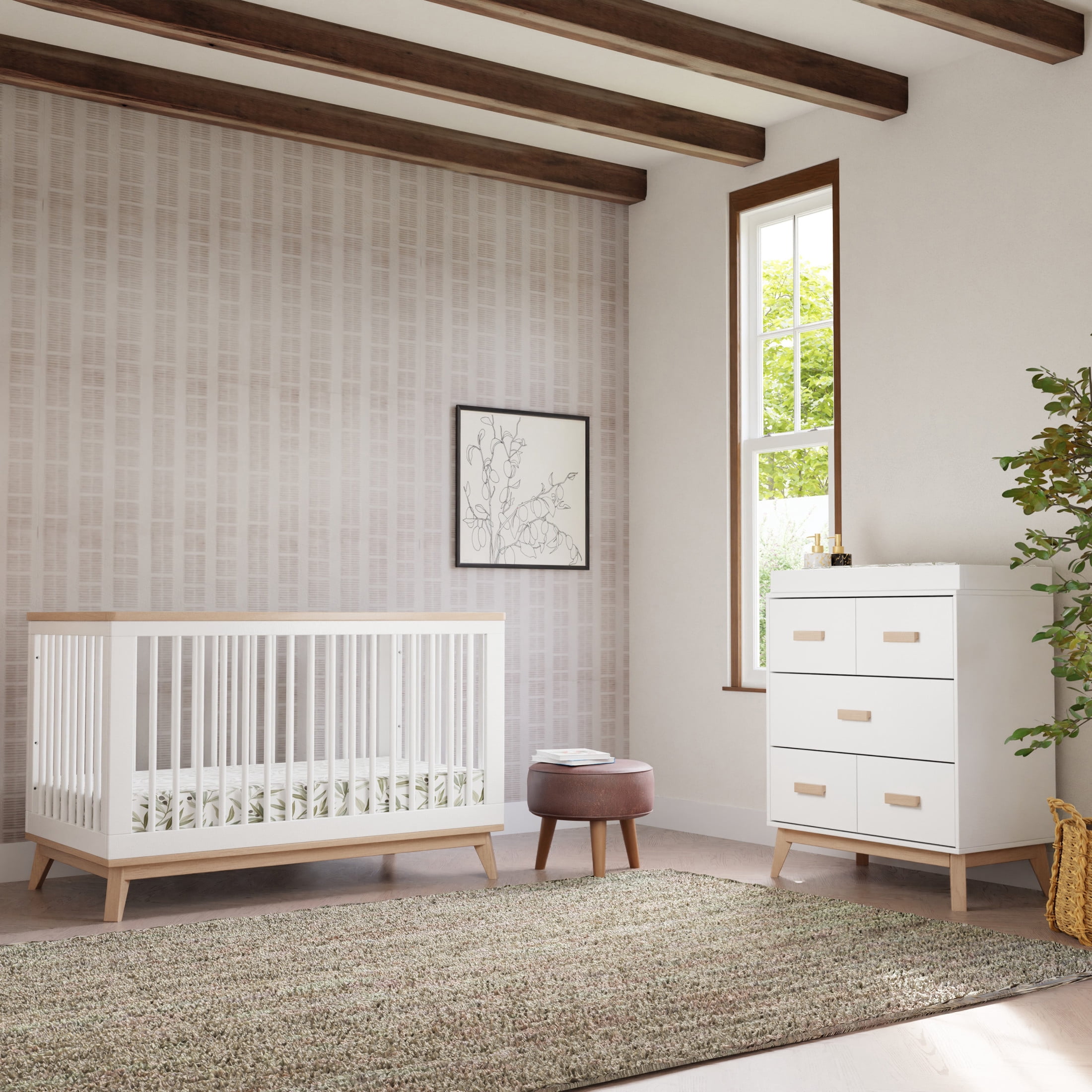 Babyletto Scoot 3-in-1 Convertible Crib with Toddler Bed Conversion Kit