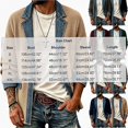 thumbnail image 3 of Afuyipoi Mens Blazer Knit Denim Patchwork Long Sleeve Single Button Pocket Jacket Dark Gray Size S, 3 of 7