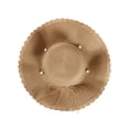 thumbnail image 1 of Sombrero de ala ancha para el sol, ideal para salir, con protección solar y perlas, ideal para playa y verano (caqui), 1 of 7