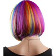 thumbnail image 2 of My Costume Wigs Rainbow Bob with Bangs Halloween, Cosplay and Dress Up, 2 of 4