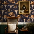 thumbnail image 5 of Rustic Peel and Stick Wallpaper Flourishing vintage Cowboy Hats Midnight Desert Wall Mural 17.7in x 9.8ft Self Adhesive Removable Wall Paper Renter Friendly Wallpaper for Boys Bedroom Men Cave, 5 of 8