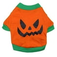 thumbnail image 1 of Halloween Pets Fashion T-Shirt Pumpkin Spider Skull Patterns Print  Neck Short Sleeve Pullover, 1 of 5