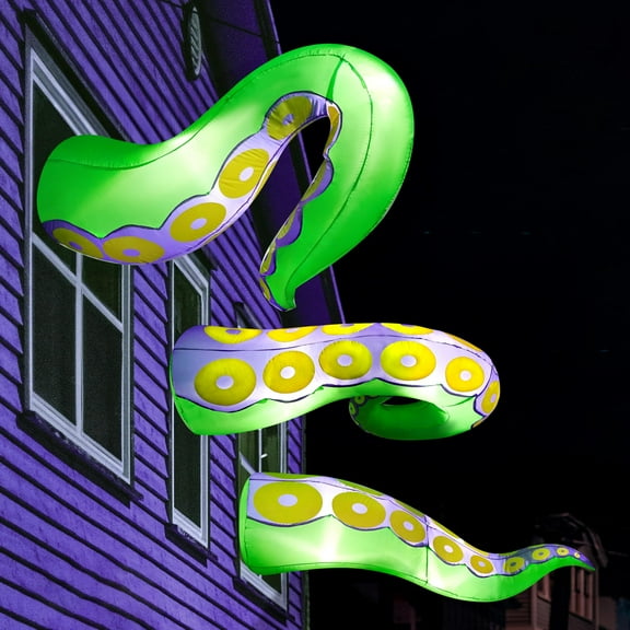 Tentáculo inflable de pulpo para Halloween, Joiedomi, con LED, 3 unidades