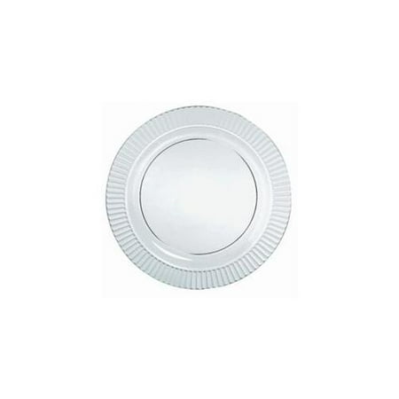 Amscan 209362 Clear Premium Plastic Banquet Dinner Plates