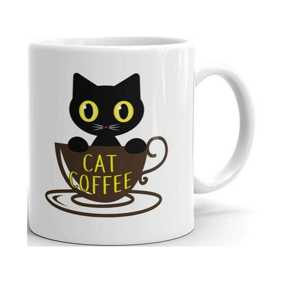 Cat Coffee Animal Lover Coffee Tea Ceramic Mug Office Work Cup Gift