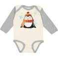 thumbnail image 3 of Inktastic Cute Winter Penguin in Hat and Scarf with Snowflakes Boys or Girls Long Sleeve Baby Bodysuit, 3 of 5