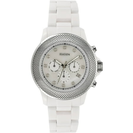 Elgin Ladies Watch EG7040W Silver Metal Bezel 40MM Chronograph
