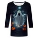thumbnail image 3 of Ailaofu 3/4 Length Sleeve Women Tops Crew Neck Blouses Dressy Casual Summer T Shirts Loose Fit Business Work Clothes, 3 of 4
