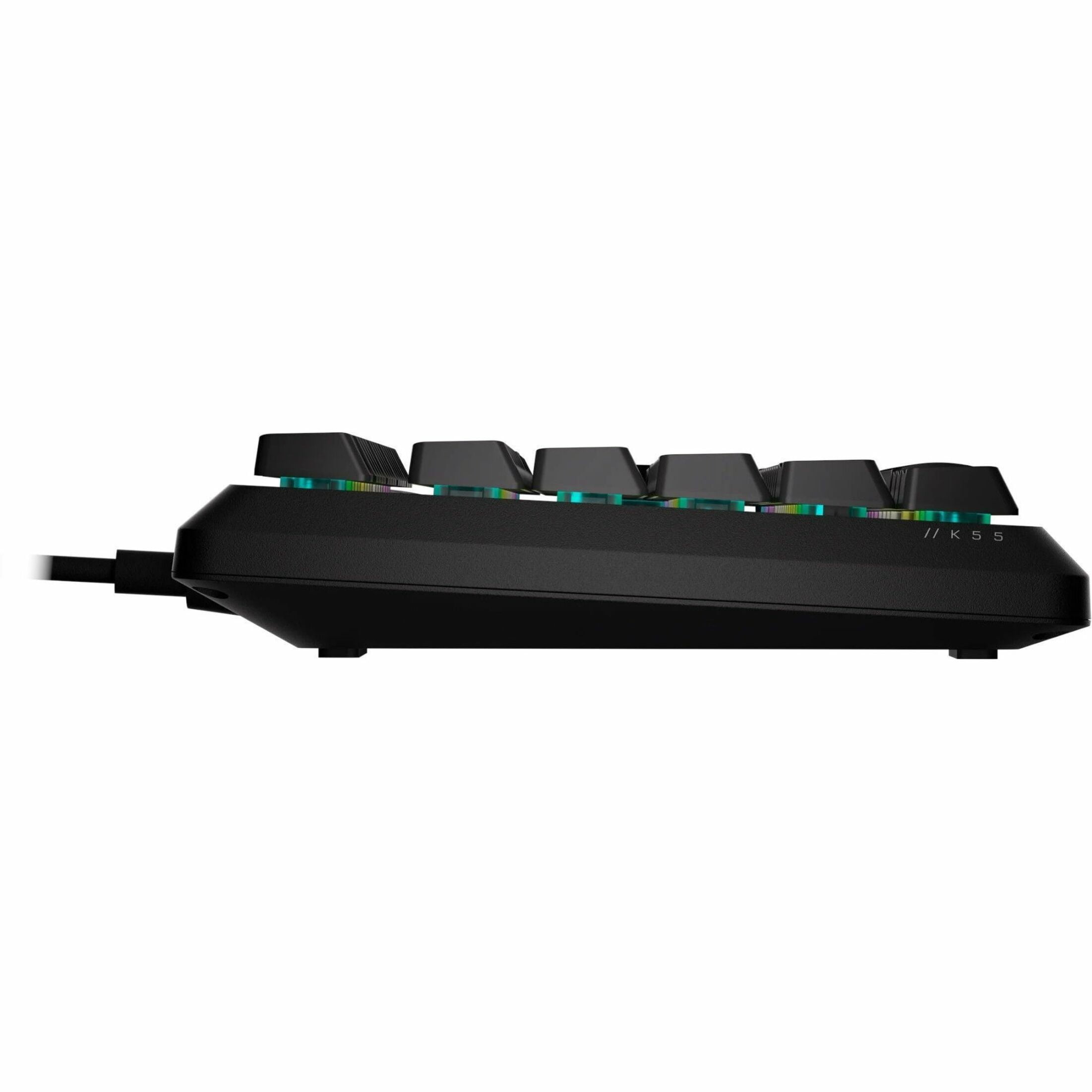 Corsair K55 CORE RGB Gaming Keyboard - Black - Cable Connectivity - Full-size - USB 2.0 Type A Interface - RGB LED - 110 Key(s) - Windows Lock Key, Brightness, Volume Control, Play/Pause, Multimedi...