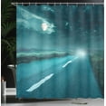 thumbnail image 4 of Ambesonne Horror House Shower Curtain, Storm Cloud Hell, 69"Wx75"L, Blue, 4 of 5
