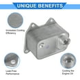 thumbnail image 3 of Enfriador de aceite de motor compatible para Volkswagen Jetta de aleación de aluminio tono plateado enfriador de aceite de transmisión, 3 of 6