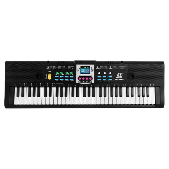 MesaSe 61 Keys Digital Music Electronic Keyboard Kids Multifunctional Electric Piano for Piano Student with Microphone Function Musical Instrument