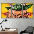 thumbnail image 2 of wall26 Framed Canvas Print Wall Art Set Spray Paint Alien Baby Yoda Grogu Graffiti &amp; Street Art Comic Book Illustrations Modern Art Urban Portrait for Living Room, Bedroom, Office - 24"x36&q, 2 of 5