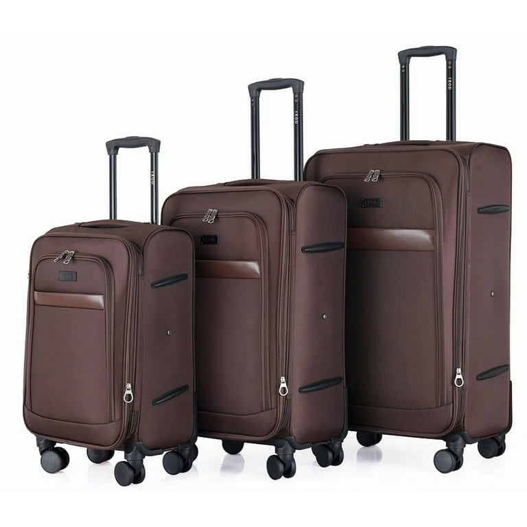 IZOD Soft Shell Expandable Spinner Luggage Set with Combo Lock, 3