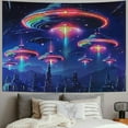 thumbnail image 2 of Creowell Three UFO Tapestries Mysterious Space Flying Saucer Magical Alien Tapestry for Bedroom Aesthetic Home Living Room College Dorm Wall Tapestry Painting, 2 of 6