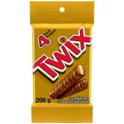 Bouchées de barre de chocolat aux biscuits au caramel Twix, format individuel, 50 g, 4 emballages