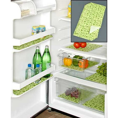 Washable Shelf Or Fridge Liners Green Set Of 6 Fridge Liners