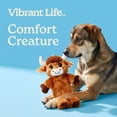 thumbnail image 4 of Vibrant Life Brown Longhorn Plush Dog Toy with Crinkle and Squeaker, Chew Level 2, 4 of 10