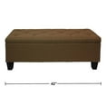 thumbnail image 4 of Magshion Rectangular Storage Ottoman Bench Tufted Footrest Lift Top Pouffe Ottoman, Coffee Table, Seat, Foot Rest, and more 42'', Linen Coffee, 4 of 6