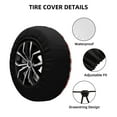 thumbnail image 2 of Gukieu Red Checkboard Print Car Tire Cover, Adjustable Waterproof and Dustproof Tire Protection Cover, Suitable for SUV, Truck, Van-17 inch, 2 of 6