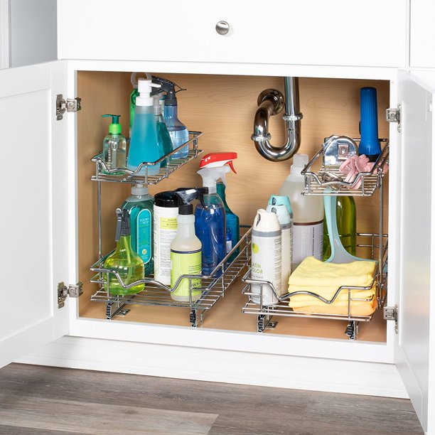 SlideOut Organizer Perfect for Vanity and Kitchen Under Sink