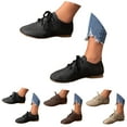 thumbnail image 5 of Mary Janes Dress Shoes for Women 2025 Spring Vintage Lace up Pointed Toe Oxfords Flats Dressy Shoes, 5 of 7