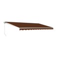 thumbnail image 2 of ALEKO Retractable Home Patio Canopy Awning 10x8 ft, Brown Color, 2 of 4