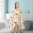 thumbnail image 6 of Pitbull Dog and Flower Floral Hooded Bath Towel，60"x35" for Ages 3 To 12 Kids, Quick Dry Lightweight Soft Microfiber Hood Beach Towel Cover Up for Kids, 6 of 7