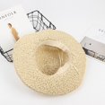 thumbnail image 5 of Sombrero de paja para el sol, sombrero de paja plegable para mujer, sombrero de ala ancha, sombrero de sol con lazo, gorra de playa ajustable, elegante sombrero de cubo con protección UV UPF 50, somb, 5 of 5