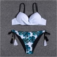 thumbnail image 2 of Traje de baño dividido de bikini sin espalda estampado con aro cómodo para mujer con almohadilla en el pecho OAVQHLG3B Store lin121212, 2 of 3
