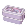 thumbnail image 1 of BeesClover Lunch Box Children Food Containers with 2 Layers, School Students Daycare Lunches/ Snack Container for Kids, 1 of 8