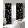 thumbnail image 4 of Leisure Coffee Blackout Curtains for Bedroom Living Room Darkening Curtains 63 Inches Long Vintage Country Coffee Cups Beans Black Window Curtain 2 Panels Set Window Treatment Grommet Drapes 42"x63", 4 of 9