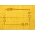 thumbnail image 1 of Ahgly Company Indoor Rectangle Solid Yellow Modern Area Rugs, 6' x 9', 1 of 4