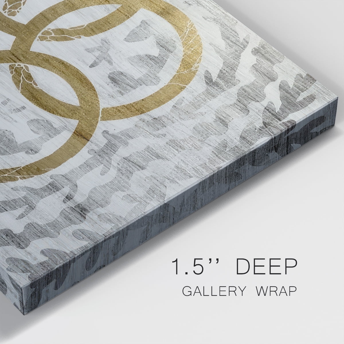Five Golden Rings - Gold Leaf Holiday- Gallery Wrapped Canvas