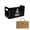 Black, variant on BIMZUC Outdoor Gas Stove Wind Shield 3 Panels Collapsible Carbon Steel Windscreen with Storage Bag for Camping (16.5 inches / 42.0 cm)