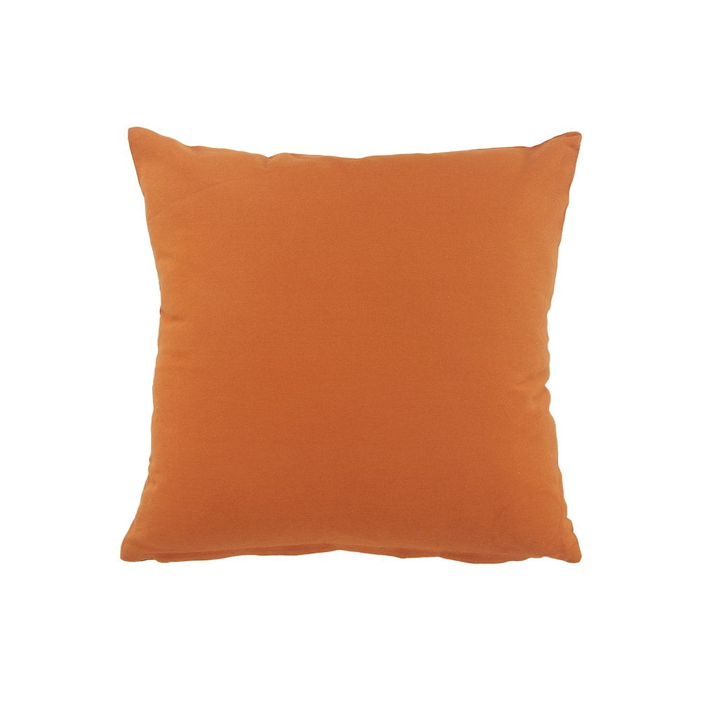 LR Home Ox Bay Orange Solid All-Natural Cotton Pillow Cover
