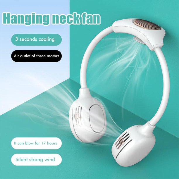 Cuello De 3 Velocidades Mini Ventilador De Banda Para El Cuello Recargable Por Usb Ventilador Colgante De Manos Libres Ajustable De 360 Grados Para Caminar Viajes seitruly HA047685-01