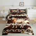thumbnail image 2 of Castle Fairy 3-Piece Full Size Comforter Set, Horse and Cow Aztec Western Print, 2 of 8
