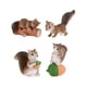 thumbnail image 2 of Juego de 4 mini figuras de ardillas de resina para decorar tartas. B, 2 of 9