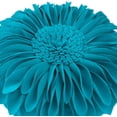 thumbnail image 5 of JWH 3D Round Handmade Decorative Velvet Sunflower Throw Pillows with Insert for Sofa Couch Bed Bedroom Home with Insert 12inch Lake Blue, 5 of 6