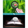 thumbnail image 4 of Lupa con luz, lupa de lectura 30x, 18 LED - 3 modos, lupa de mano con claridad, lente de doble vidrio, lupa de lectura con luz para personas mayores, ideal para lectura, pasatiempos, manualidades,, 4 of 7