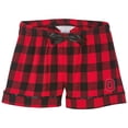 thumbnail image 2 of Women's Boxercraft Scarlet Ohio State Buckeyes Flannel Shorts, 2 of 3
