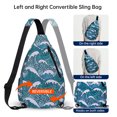 thumbnail image 2 of HAWEE Sling Bag for Women Convertible Crossbody Chest Bag Left and Right Shoulder Backpack Purse Lightweight Travel Daypack, Tide, 2 of 7