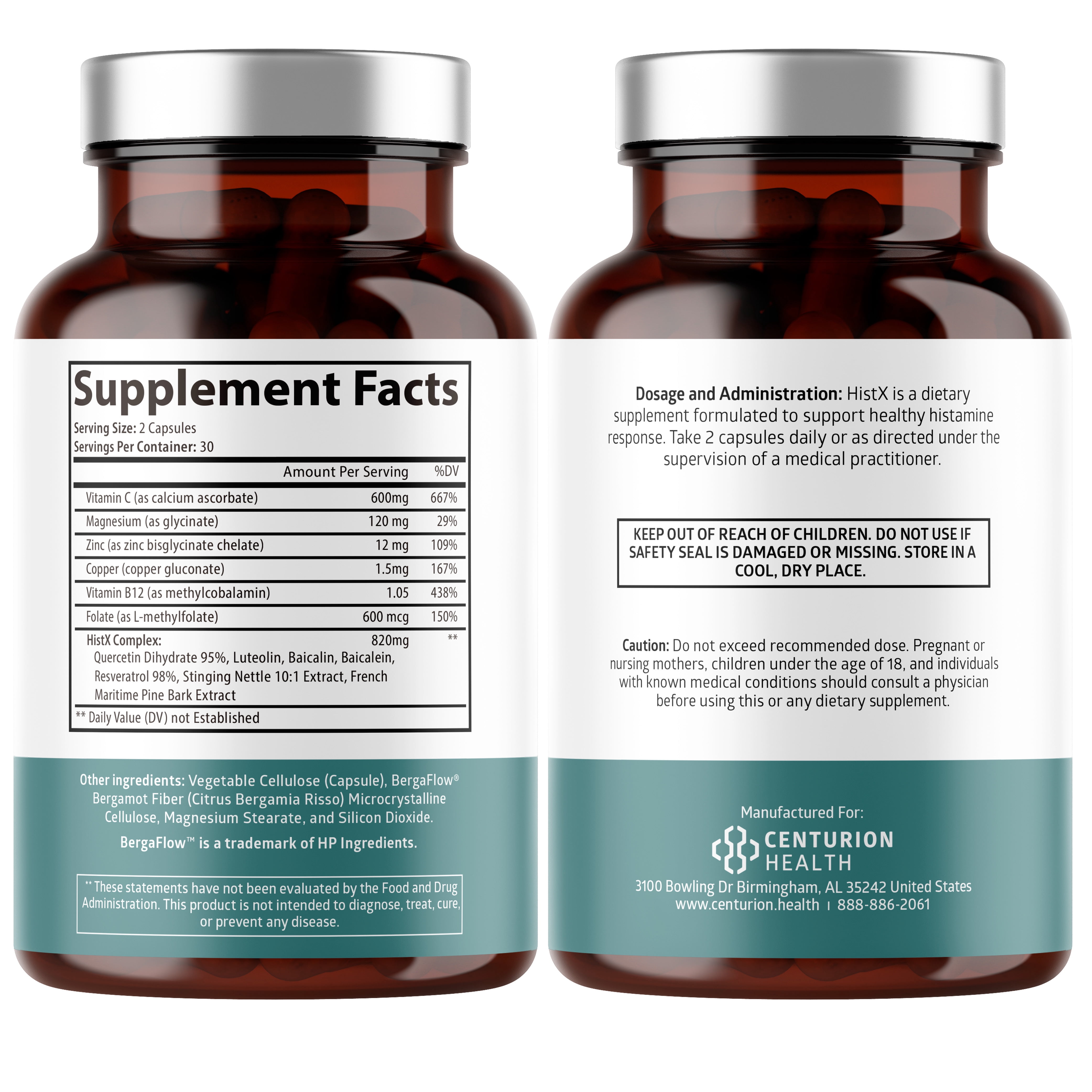 Histx Histamine Support Supplement, 60 Vegan Capsules