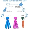 thumbnail image 3 of Juguetes chirriantes para perros Pulpo: juguetes de peluche arrugados para la dentición de cachorros, juguetes interactivos duraderos para masticar perros pequeños a medianos que entrenan y reduc, 3 of 5