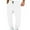 White, variant on SwiftWear Unisex Plus-Size Drawstring Elastic Waist Joggers Double-Layer Lounge Trousers Comfort Baggy Casual Sweatpants for Women Men S-3XL