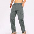 thumbnail image 5 of WREESH Men's Cargo Pants Trousers Pants Cotton Solid Color Multi-Pocket Pants Work Pants Casual Pants Straight-Leg Pants Denim Trousers Olive Green, 5 of 10