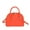 Orange, variant on Fashion Shell Shoulder Bag Striped Pu Leather Handbags Crossbody Bags For Women Small Tote Top Handle Bag